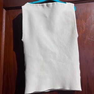 Abercrombie Boat Neck Cream Sweater Tank